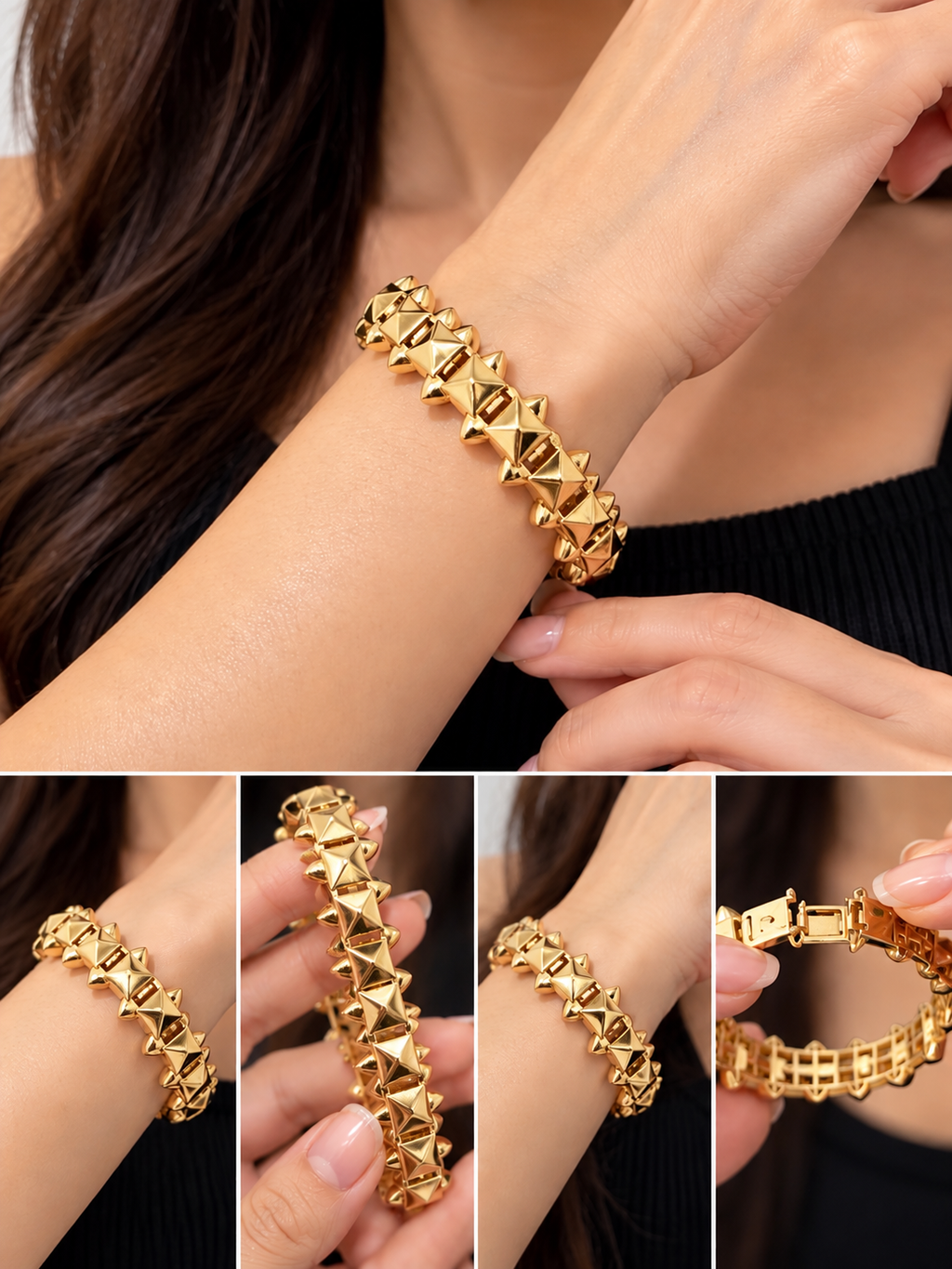 ✨ 18K Gold Clash Bangle BL21, 17.75g, Luxury Saudi Gold